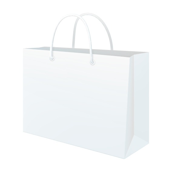 WHITE LUXURY CARRIER 50X14X45CM X 100(Z)